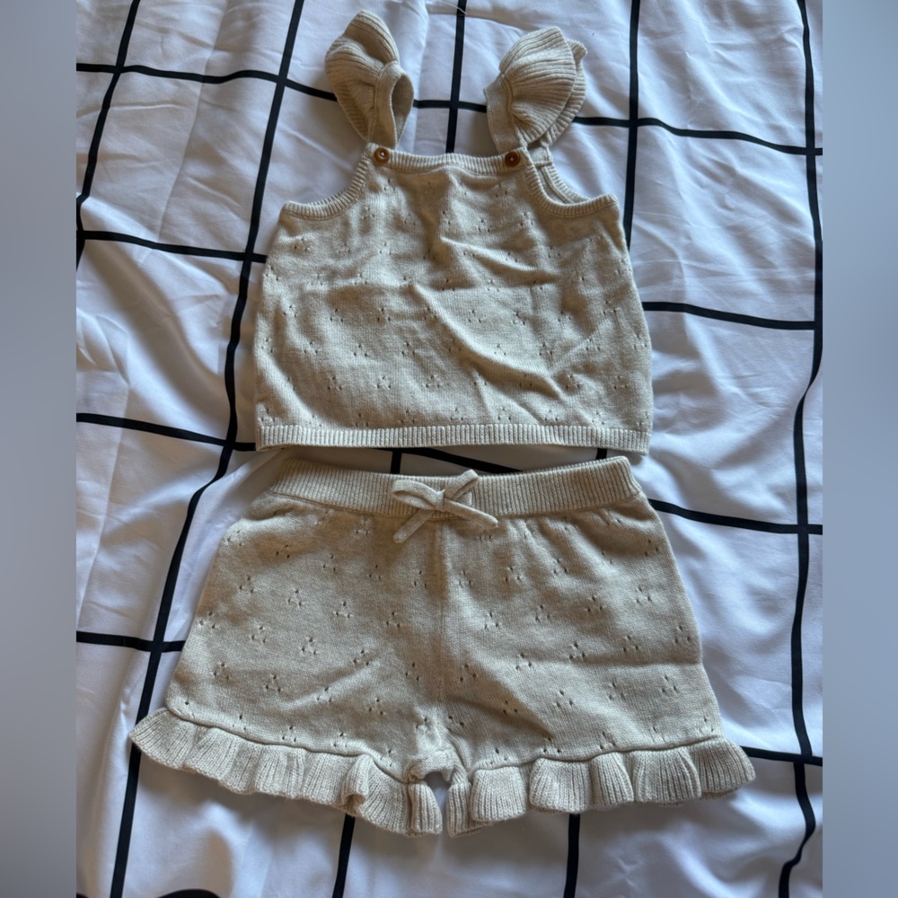 Nordstrom Cream Knit Baby Outfit